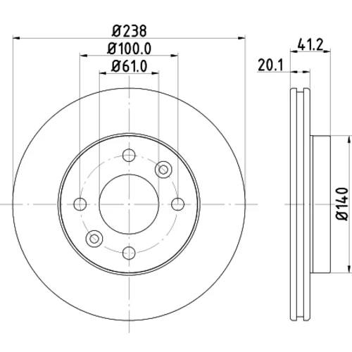 Brzdový kotúč 8DD 355 101-261 /HELLA/ - obr. 3