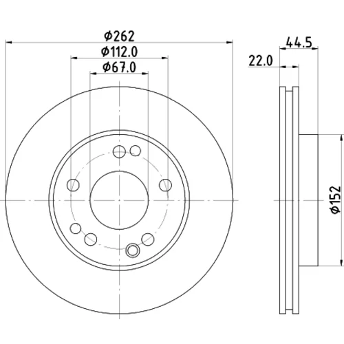 Brzdový kotúč 8DD 355 101-461 /HELLA/ - obr. 3
