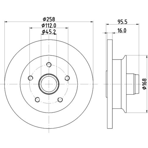 Brzdový kotúč 8DD 355 102-361 /HELLA/ - obr. 3