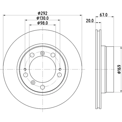 Brzdový kotúč 8DD 355 105-721 /HELLA/ - obr. 3
