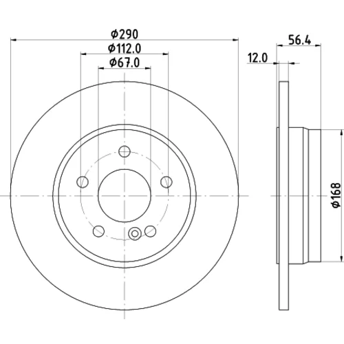 Brzdový kotúč 8DD 355 105-951 /HELLA/ - obr. 3