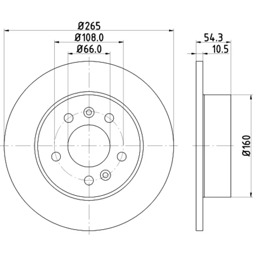 Brzdový kotúč 8DD 355 106-441 /HELLA/ - obr. 3