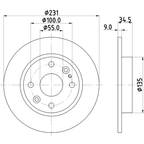 Brzdový kotúč 8DD 355 106-471 /HELLA/ - obr. 3