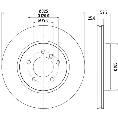 Brzdový kotúč 8DD 355 107-671 /HELLA/ - obr. 3