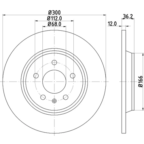 Brzdový kotúč 8DD 355 113-931 /HELLA/ - obr. 3