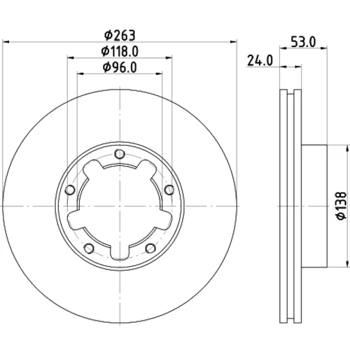 Brzdový kotúč 8DD 355 115-221 /HELLA/ - obr. 3