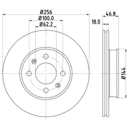 Brzdový kotúč 8DD 355 116-561 /HELLA/ - obr. 3
