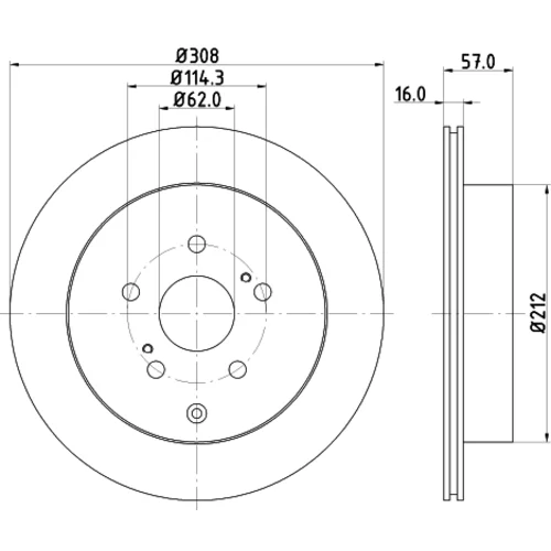 Brzdový kotúč 8DD 355 116-781 /HELLA/ - obr. 3