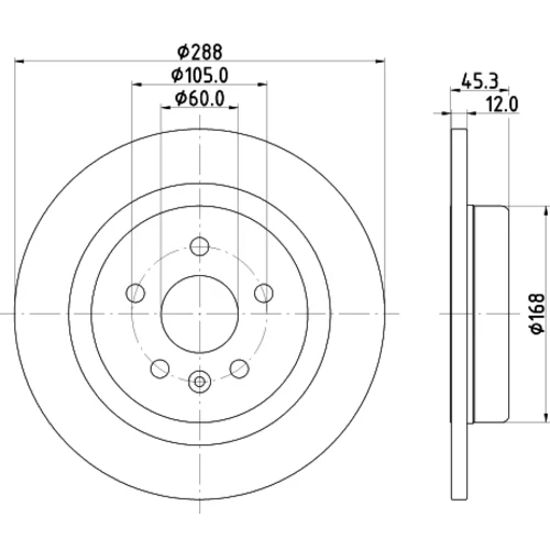Brzdový kotúč 8DD 355 122-741 /HELLA/ - obr. 3