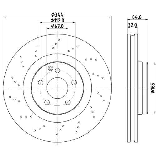 Brzdový kotúč 8DD 355 122-891 /HELLA/ - obr. 3