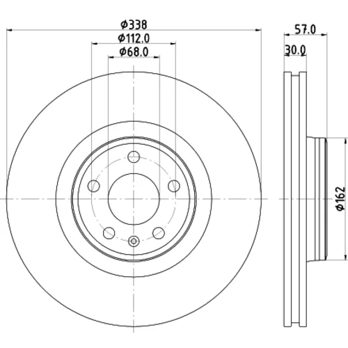 Brzdový kotúč 8DD 355 125-171 /HELLA/ - obr. 3