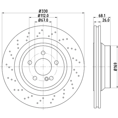 Brzdový kotúč 8DD 355 126-401 /HELLA/ - obr. 3