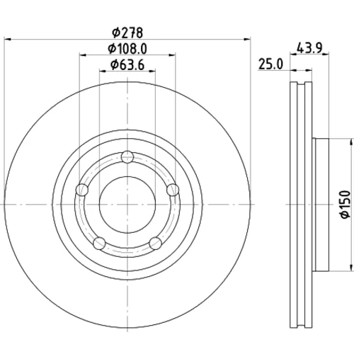 Brzdový kotúč 8DD 355 133-771 /HELLA/ - obr. 3