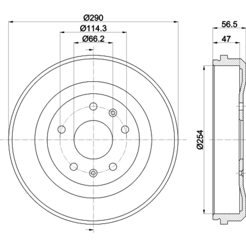 Brzdový bubon 8DT 355 300-901 /HELLA/ - obr. 3