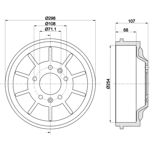 Brzdový bubon 8DT 355 301-021 /HELLA/ - obr. 3