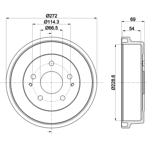 Brzdový bubon 8DT 355 301-121 /HELLA/ - obr. 3