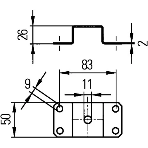 Držiak 9XD 990 298-001 /HELLA/ - obr. 1