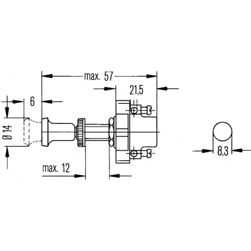 Spínač 6ED 001 563-001 /HELLA/ - obr. 1