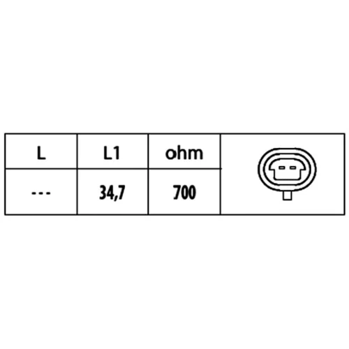 Snímač impulzov kľukového hriadeľa 6PU 009 146-591 /HELLA/ - obr. 1
