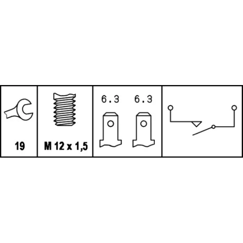 Spínač cúvacích svetiel 6ZF 004 842-001 /HELLA/ - obr. 1