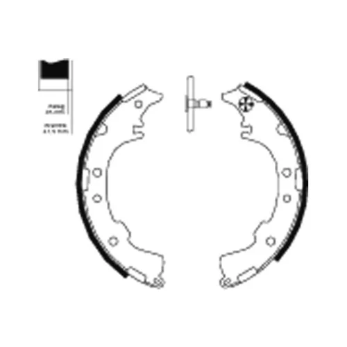 Sada brzdových čeľustí 8DB 355 000-251 /HELLA/ - obr. 1