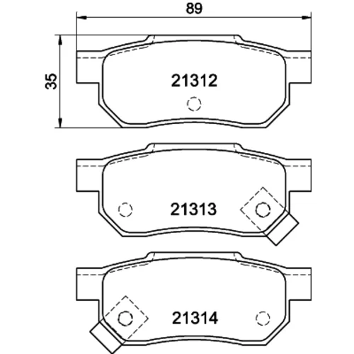 Sada brzdových platničiek kotúčovej brzdy 8DB 355 005-731 /HELLA/ - obr. 3