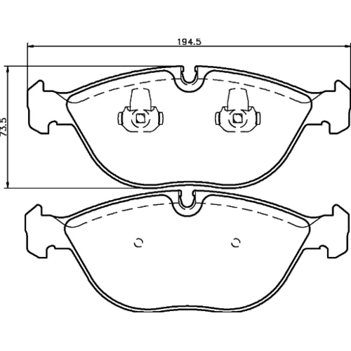 Sada brzdových platničiek kotúčovej brzdy 8DB 355 008-261 /HELLA/ - obr. 3