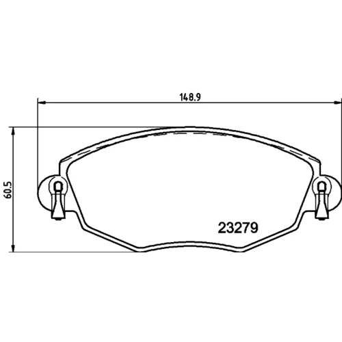 Sada brzdových platničiek kotúčovej brzdy 8DB 355 009-071 /HELLA/ - obr. 3