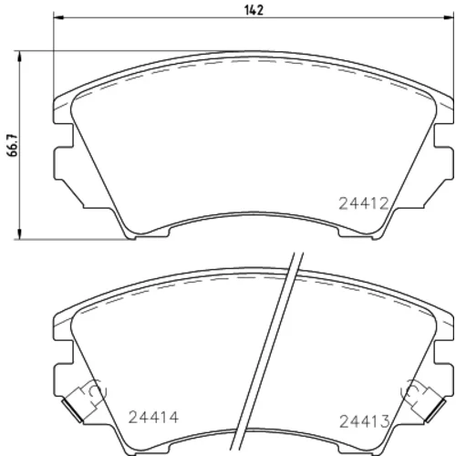 Sada brzdových platničiek kotúčovej brzdy 8DB 355 013-041 /HELLA/ - obr. 3