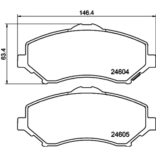 Sada brzdových platničiek kotúčovej brzdy 8DB 355 014-321 /HELLA/ - obr. 3