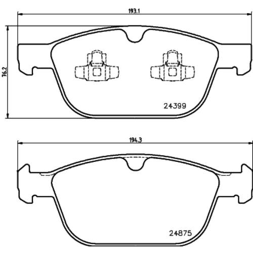 Sada brzdových platničiek kotúčovej brzdy 8DB 355 014-541 /HELLA/ - obr. 2