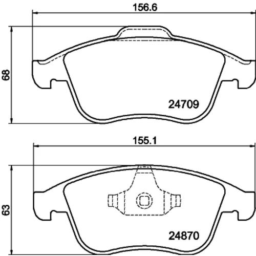 Sada brzdových platničiek kotúčovej brzdy 8DB 355 014-801 /HELLA/ - obr. 3
