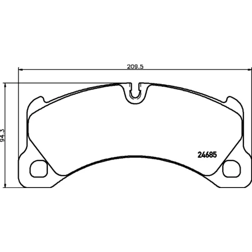 Sada brzdových platničiek kotúčovej brzdy 8DB 355 015-131 /HELLA/ - obr. 3