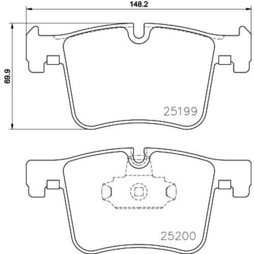Sada brzdových platničiek kotúčovej brzdy 8DB 355 015-781 /HELLA/ - obr. 3