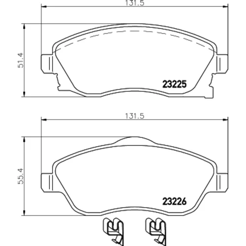 Sada brzdových platničiek kotúčovej brzdy 8DB 355 018-511 /HELLA/ - obr. 3