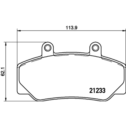 Sada brzdových platničiek kotúčovej brzdy 8DB 355 019-031 /HELLA/ - obr. 3