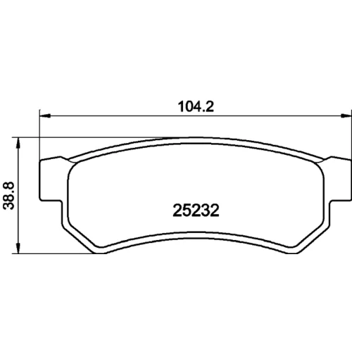 Sada brzdových platničiek kotúčovej brzdy 8DB 355 019-591 /HELLA/ - obr. 3
