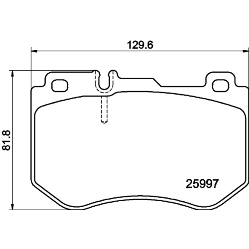 Sada brzdových platničiek kotúčovej brzdy 8DB 355 021-741 /HELLA/ - obr. 3