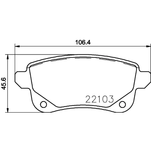 Sada brzdových platničiek kotúčovej brzdy 8DB 355 023-211 /HELLA/ - obr. 3