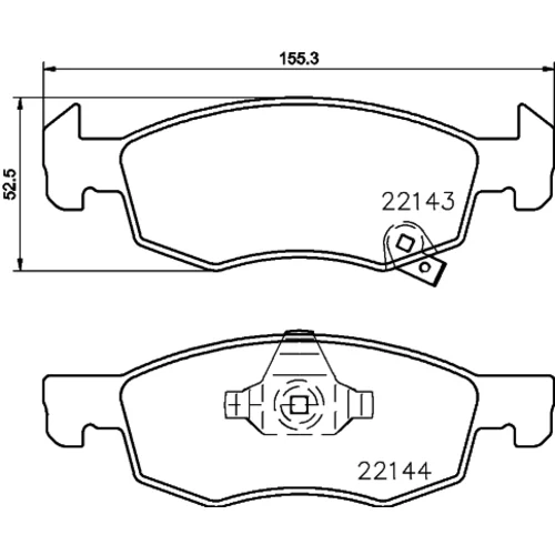 Sada brzdových platničiek kotúčovej brzdy 8DB 355 023-261 /HELLA/ - obr. 3