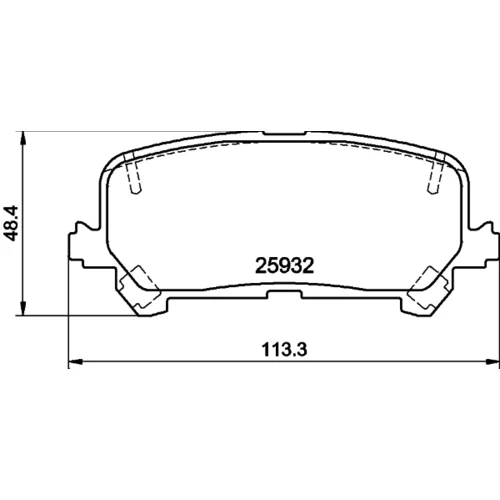 Sada brzdových platničiek kotúčovej brzdy 8DB 355 040-461 /HELLA/ - obr. 3