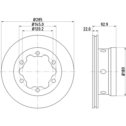 Brzdový kotúč 8DD 355 105-811 /HELLA/ - obr. 3