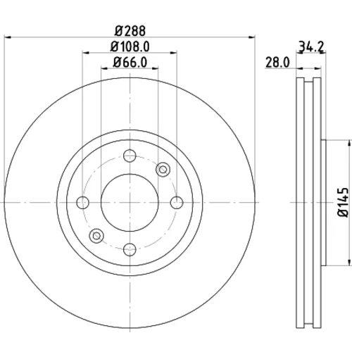Brzdový kotúč 8DD 355 107-841 /HELLA/ - obr. 3