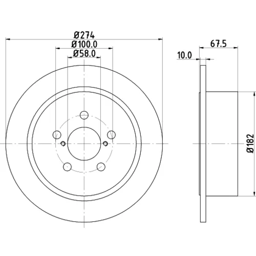 Brzdový kotúč 8DD 355 114-641 /HELLA/ - obr. 3