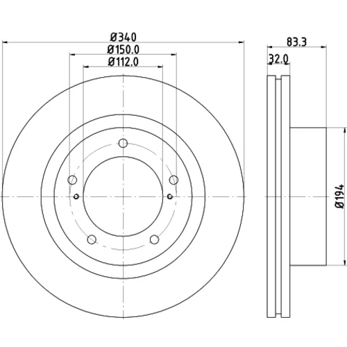 Brzdový kotúč 8DD 355 116-551 /HELLA/ - obr. 3