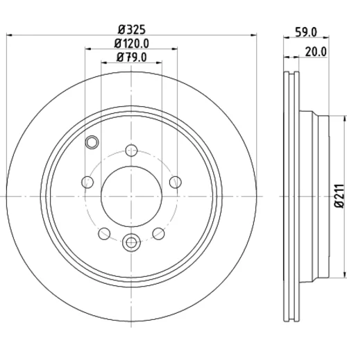 Brzdový kotúč 8DD 355 118-771 /HELLA/ - obr. 3