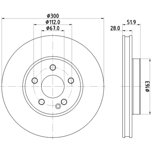 Brzdový kotúč 8DD 355 126-511 /HELLA/ - obr. 3