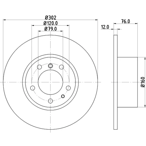 Brzdový kotúč 8DD 355 127-021 /HELLA/ - obr. 3