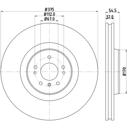 Brzdový kotúč 8DD 355 128-941 /HELLA/ - obr. 3