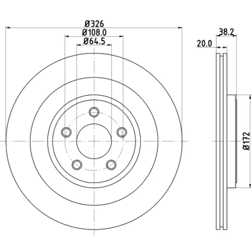 Brzdový kotúč 8DD 355 128-971 /HELLA/ - obr. 3